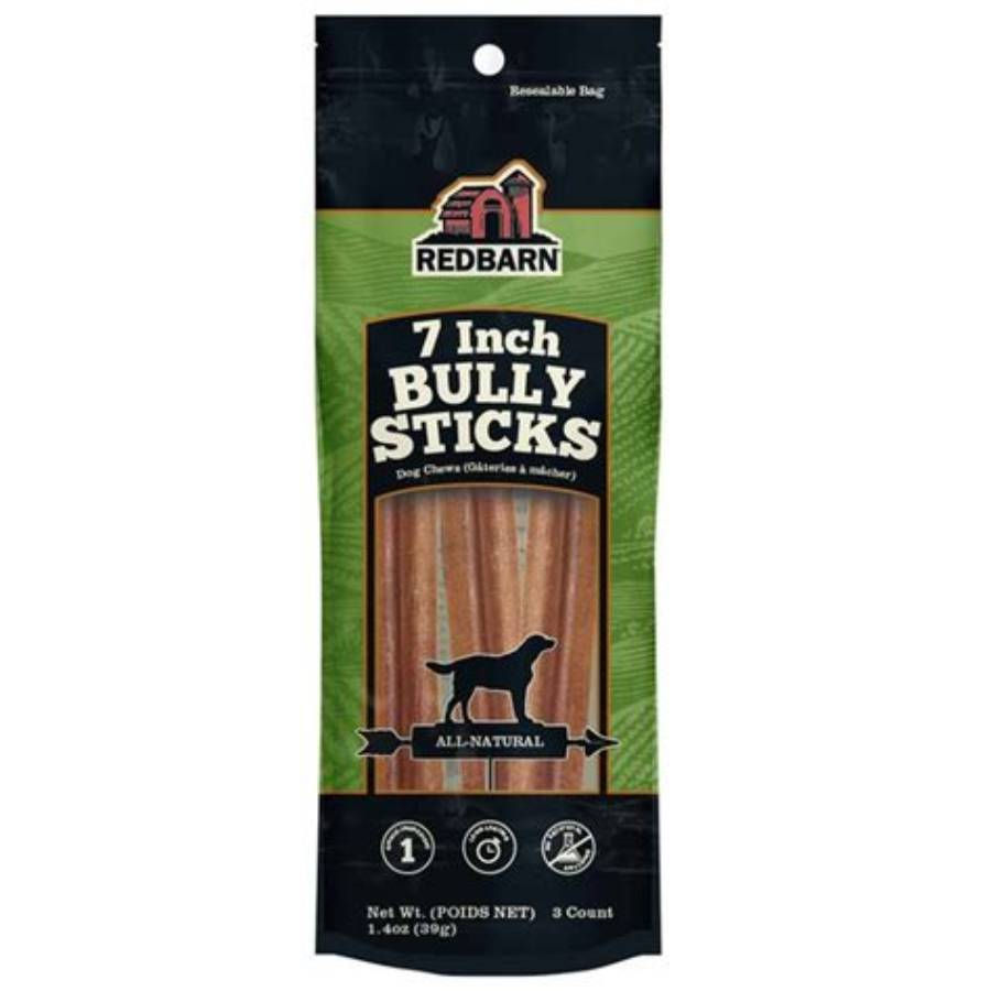 Redbarn Bully Sticks 7 Inch 3 count front retail package