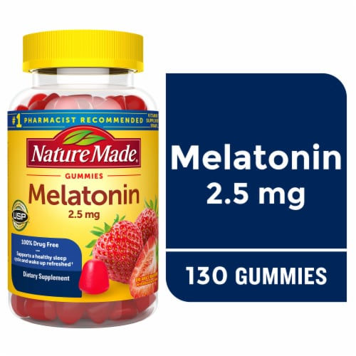 Nature Made Melatonin 2.5 mg Gummies - 130 Count - front packaging view
