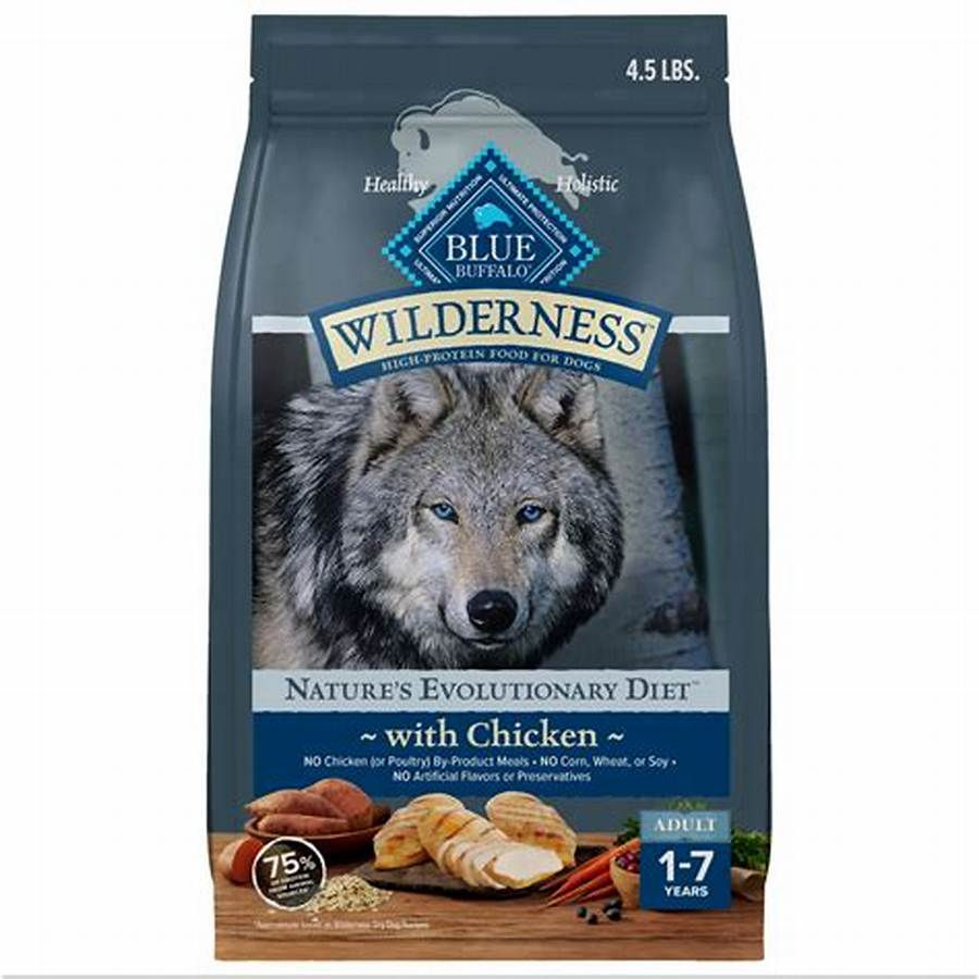 Blue Buffalo Wilderness Adult Chicken Dry Dog Food 4.5 lb front retail package