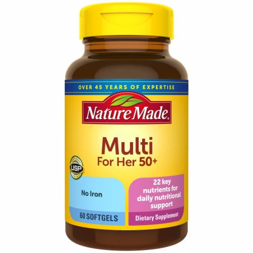 Nature Made Women's Multivitamin 50+ Softgels - 60 Count - front packaging view