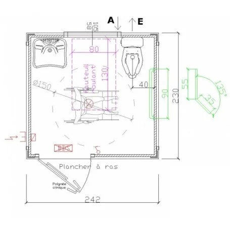 Thumbnail: Accessible PMR Sanitary Module – WC & Basin - image 12