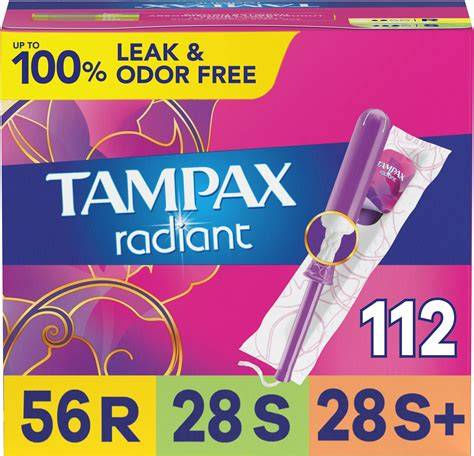 Radiant Regular Tampons 28 Count front view