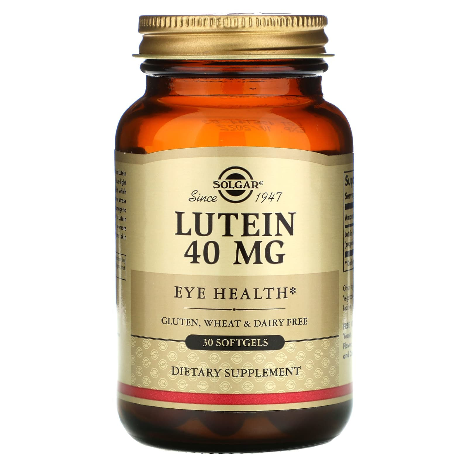 Solgar Lutein 40 mg - 30 Softgels - product image 1