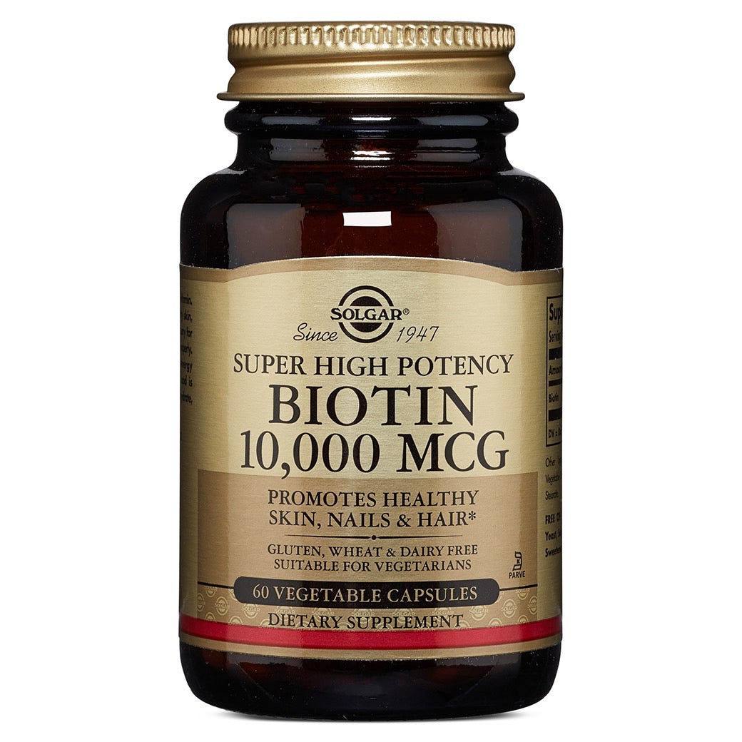 Solgar Biotin 10,000 mcg Vegetable Capsules - 60 Capsules - product image 1