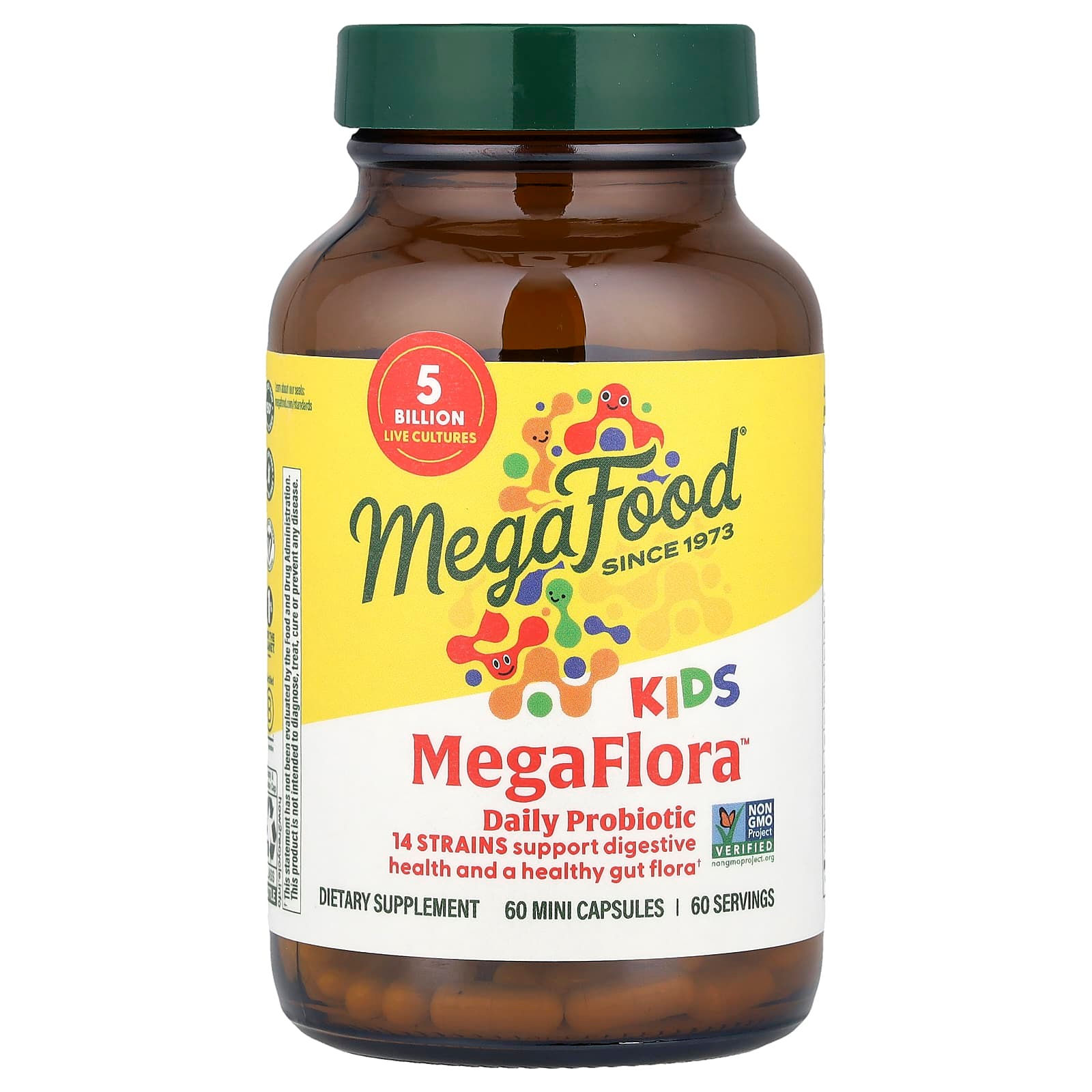 Kids MegaFlora Daily Probiotic 5 Billion CFU - 60 Mini Capsules - product image 1