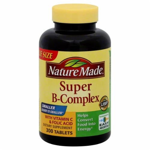 Nature Made Super B-Complex Tablets - 300 Count - front packaging view