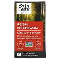 Gaia Herbs Reishi Mushroom - 40 Vegan Capsules - verified product image 1
