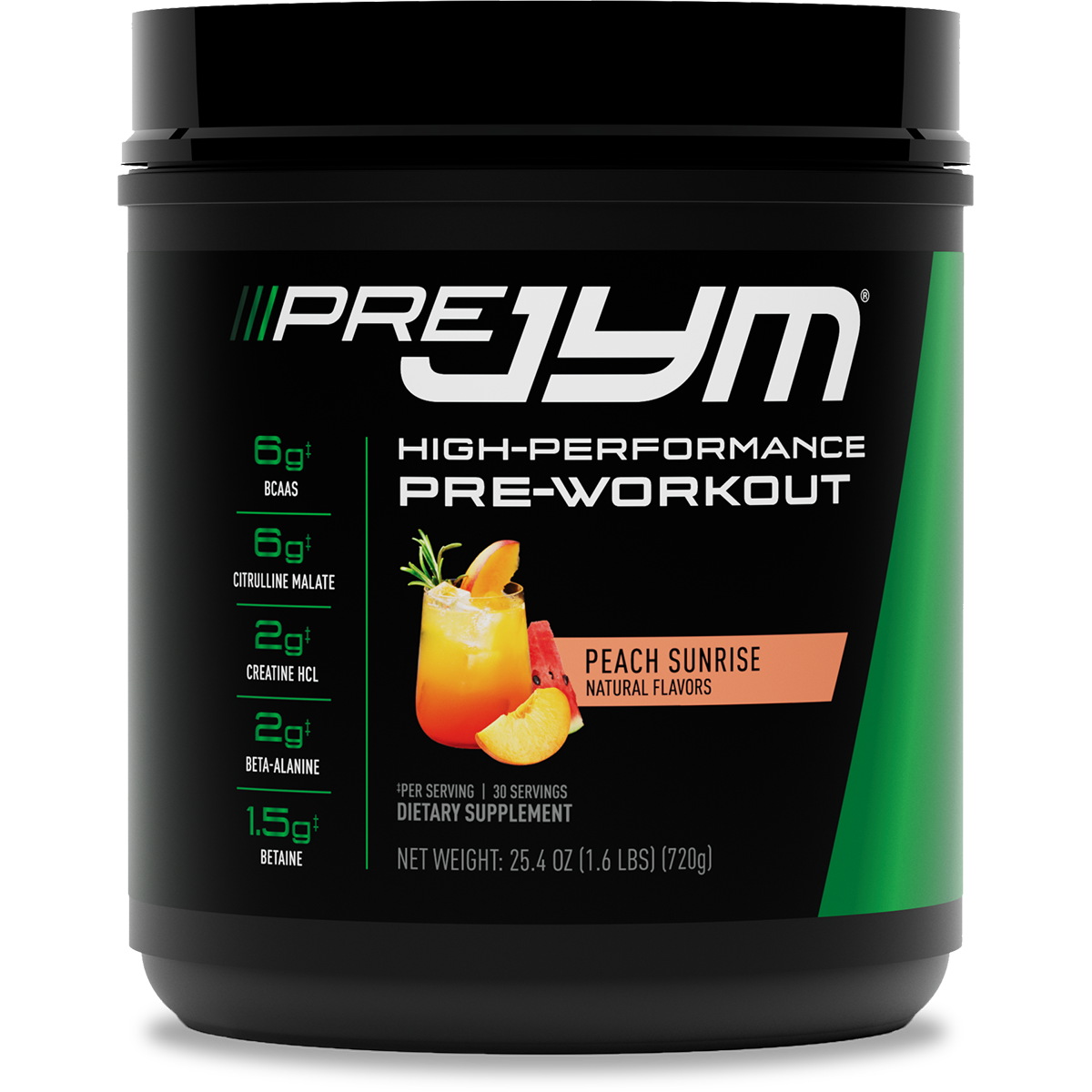 Pre JYM High-Performance Pre-Workout - Peach Sunrise - 30 Servings - JYM Supplement Science - exact SKU image 1
