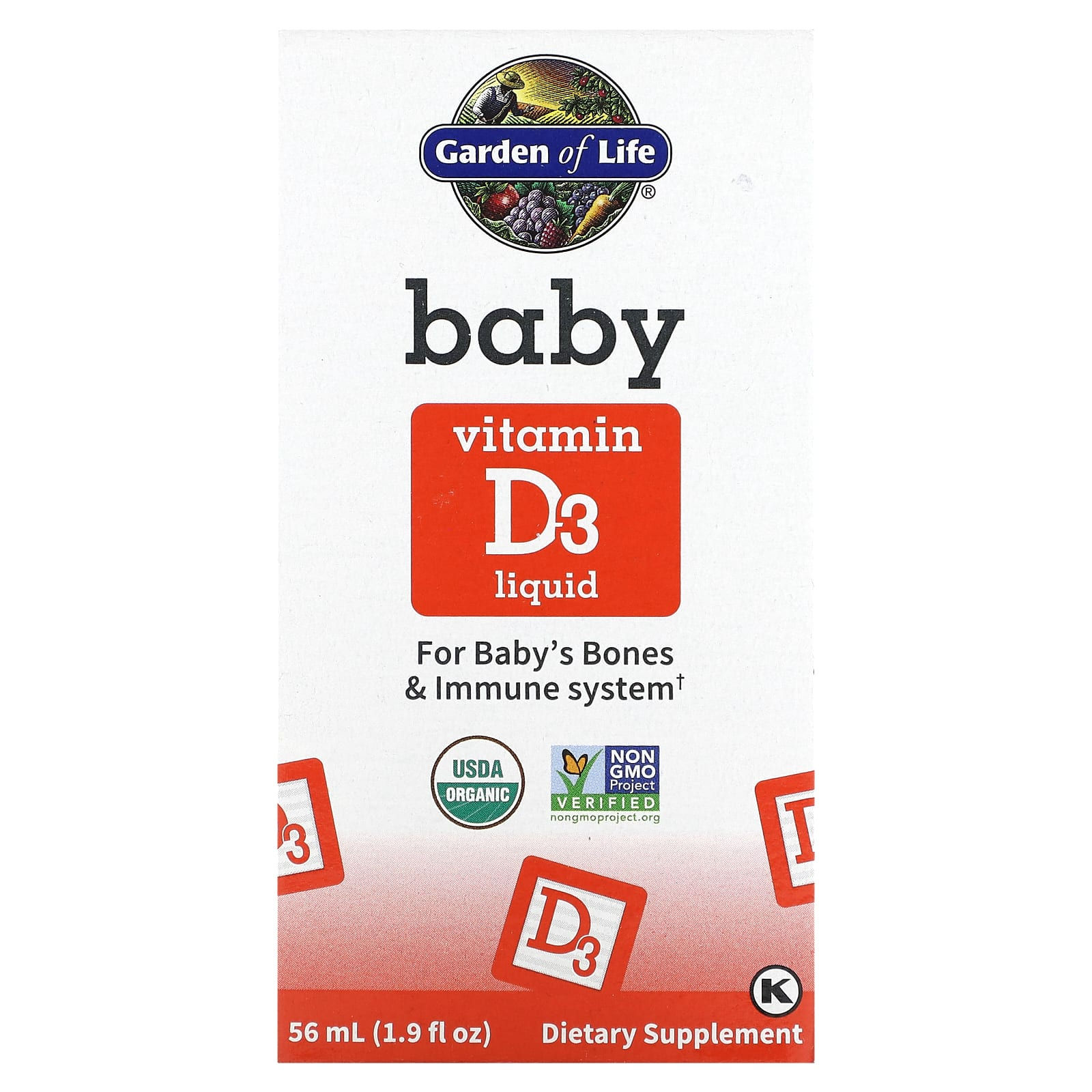Garden of Life Baby Vitamin D3 Liquid - 1.9 fl oz - Garden of Life - product image 1