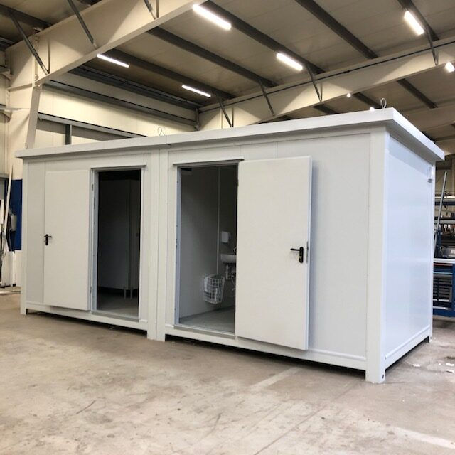 6.058m × 4.876m Modular Toilet Block – Elevated Steel Frame – view 2