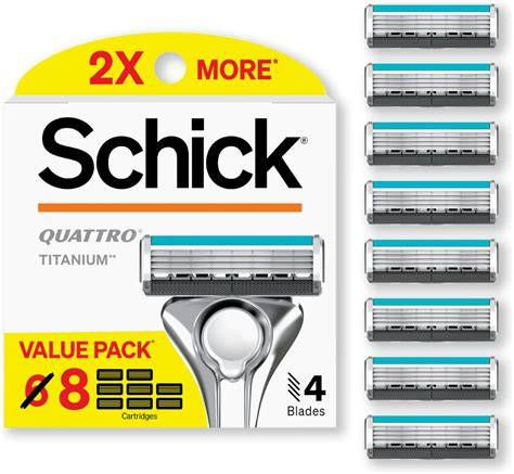 Thumbnail: Quattro Titanium Razor Blade Refills 8 Count detail view