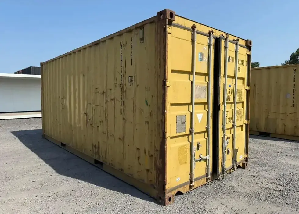 Thumbnail: Used 20ft Yellow Storage Container - Unit 022, photograph 5