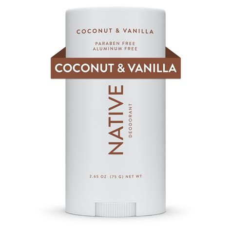Coconut & Vanilla Deodorant 2.65 oz side view