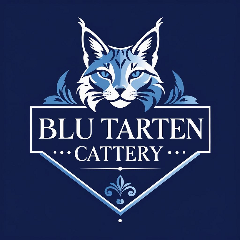 Luxurious Blu Tarten Cattery Logo.png