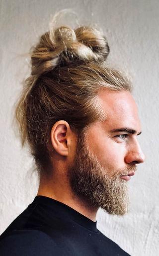 Man bun 2024 with beard