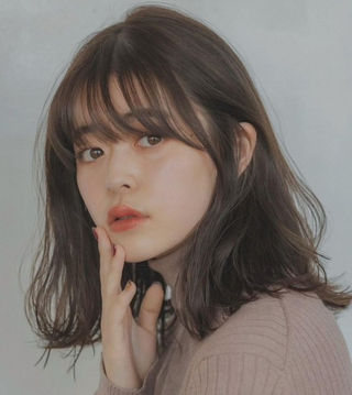 Korean short sales hair with bangs