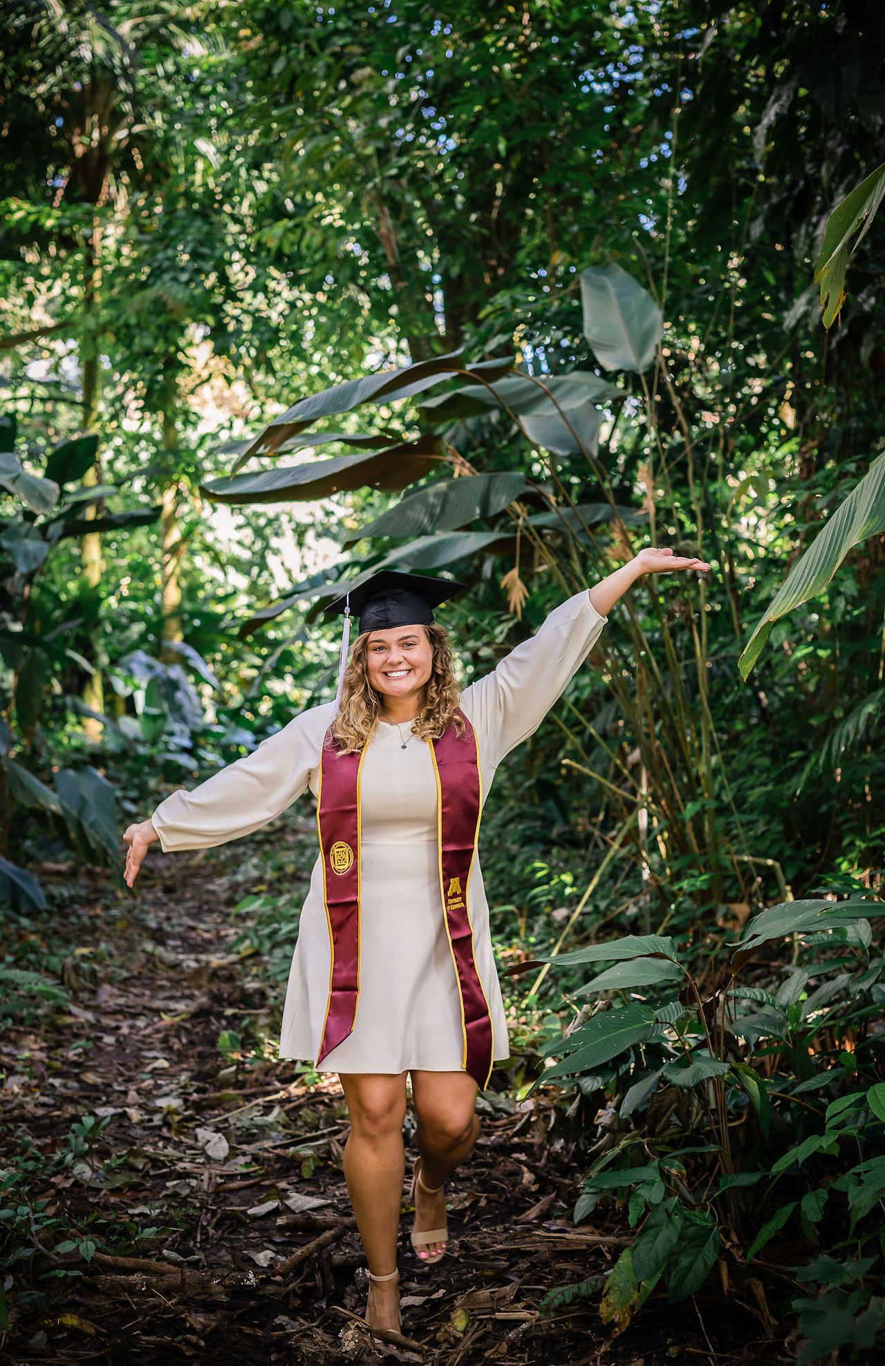 senior graduate celebrating graduation
