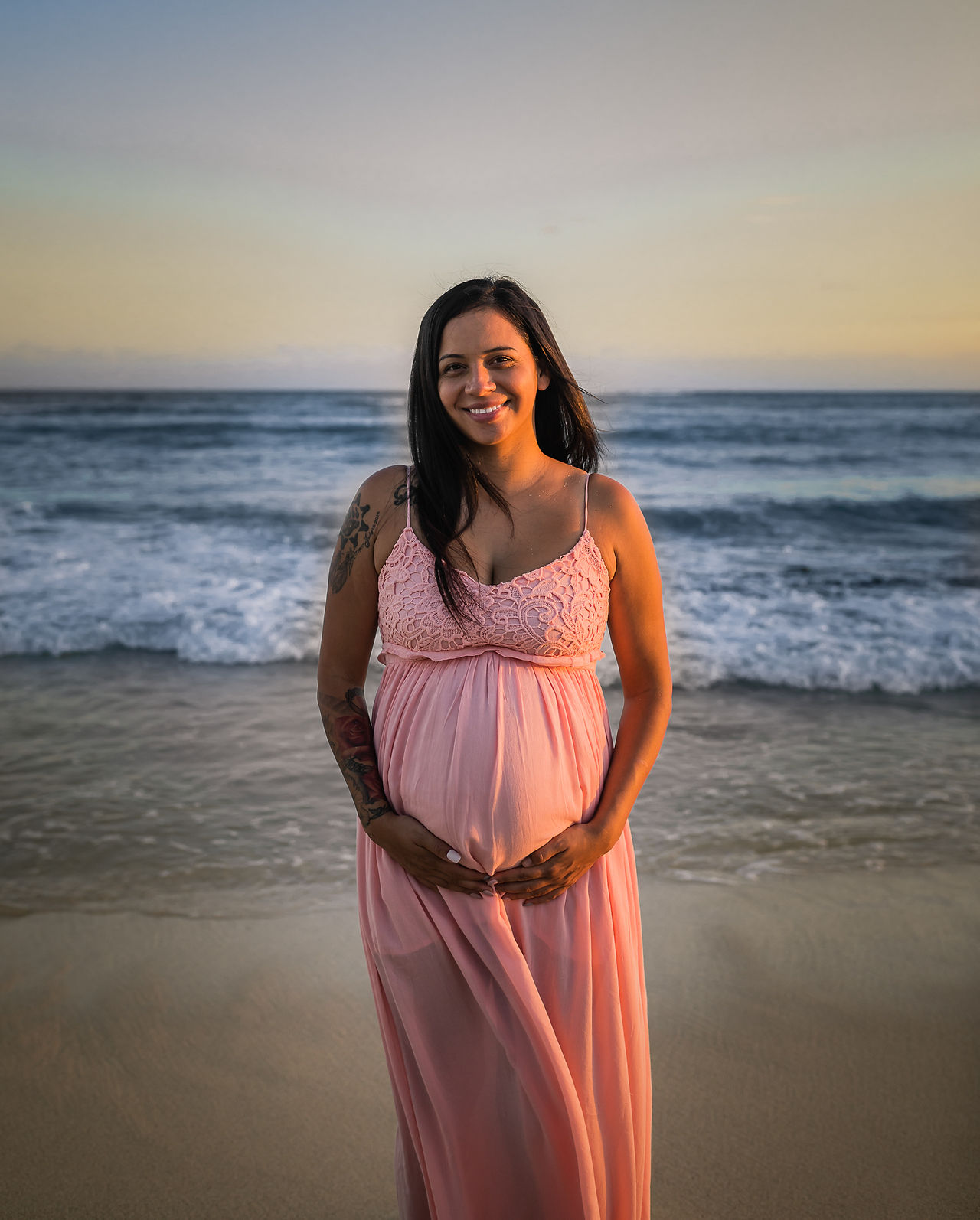 mommy-to-be holding her belly