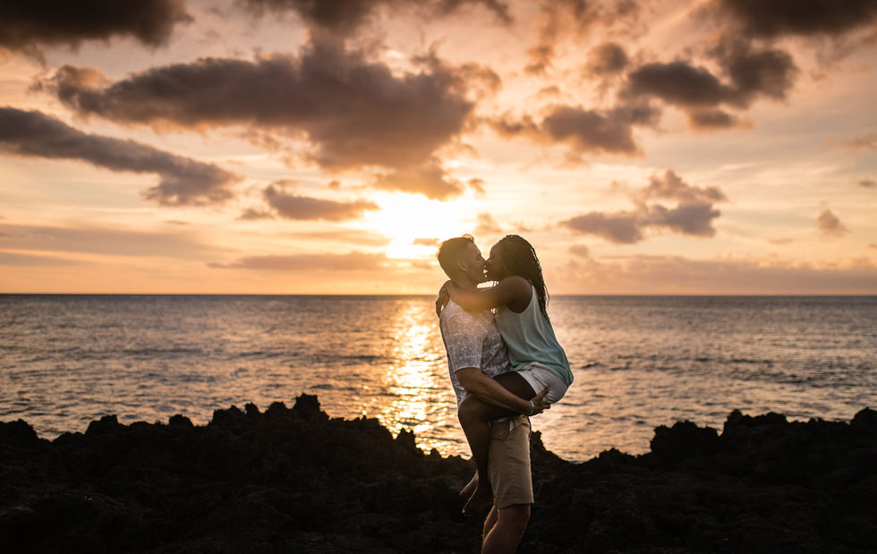Make out session during sunset