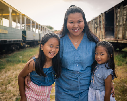 Mom and daughters