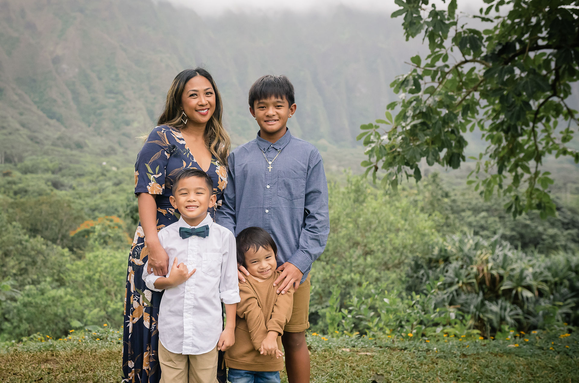 Mom with sons