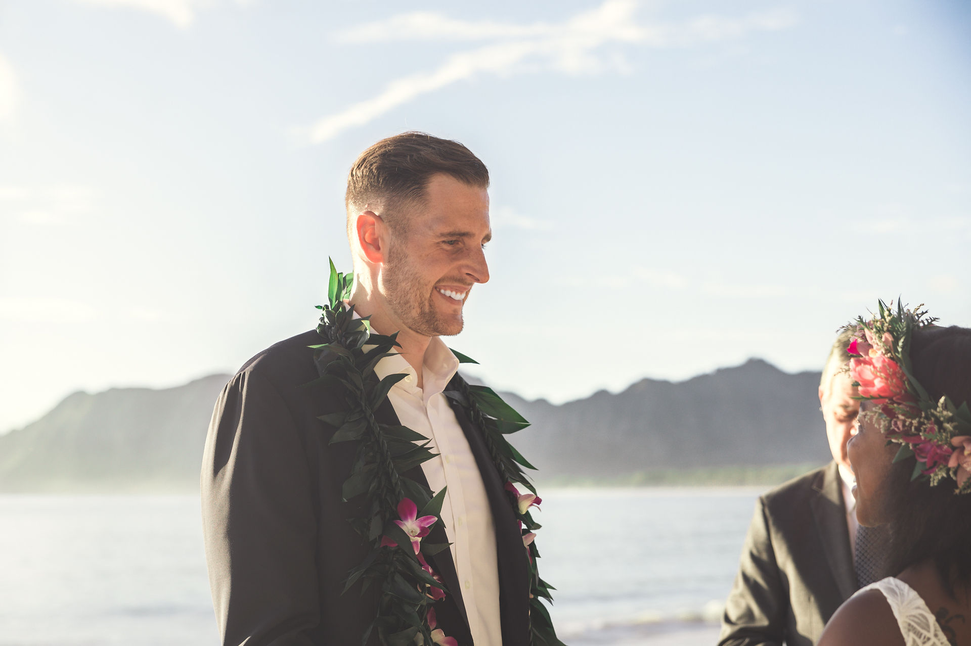 Shot of groom during ceremony