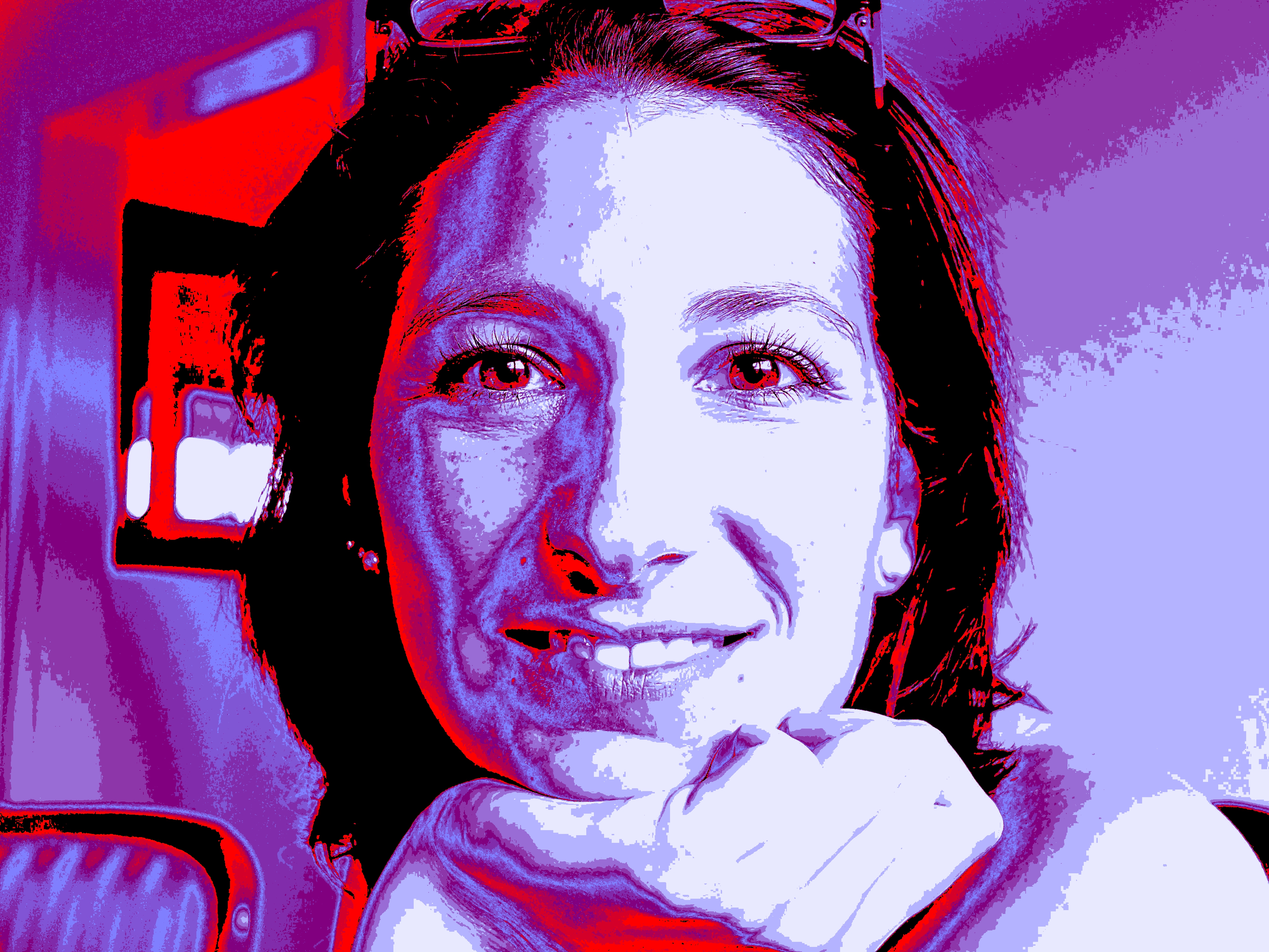 Pop Art Portrait einer jungen Frau