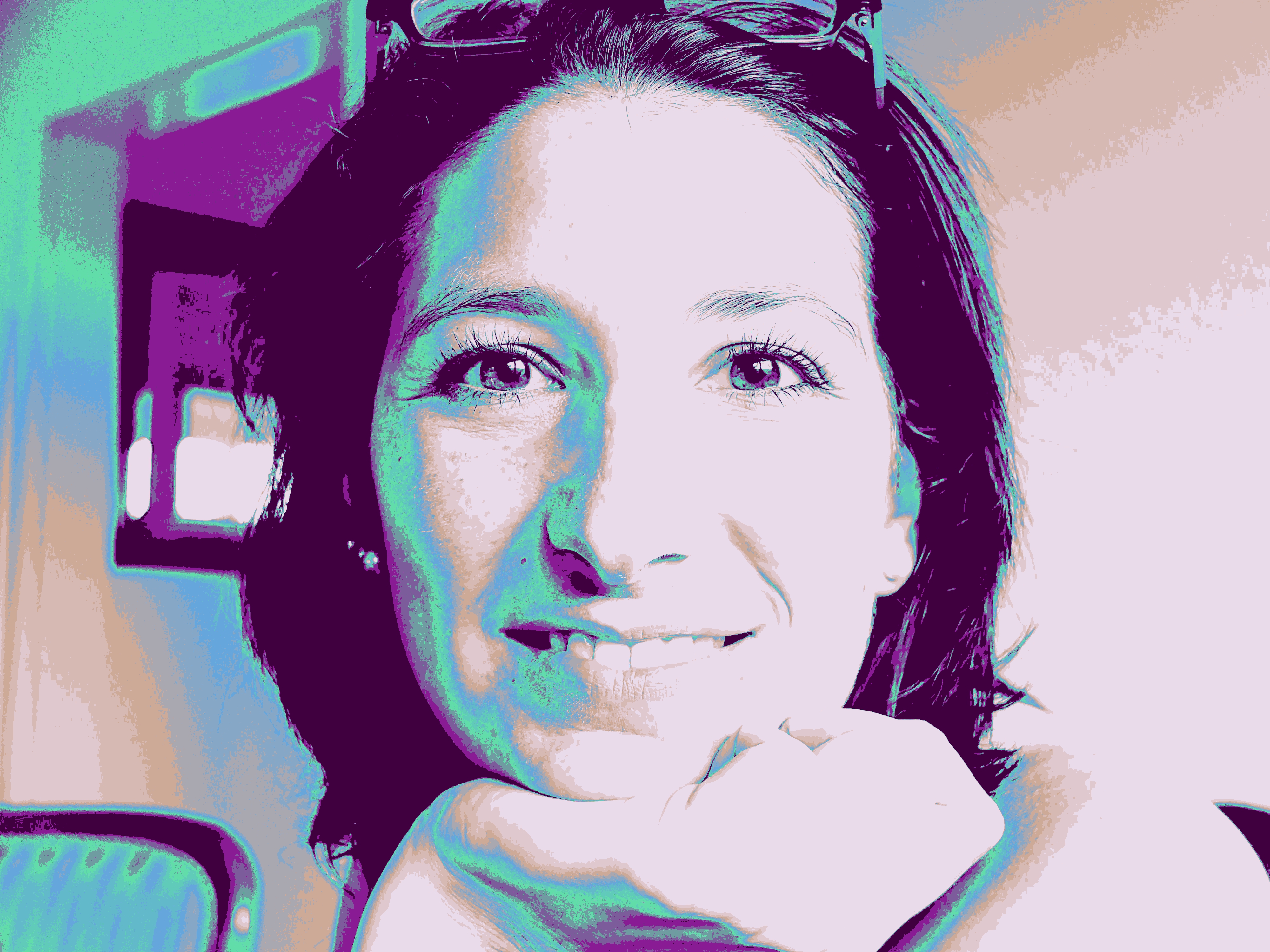 Pop Art Portrait einer jungen Frau.