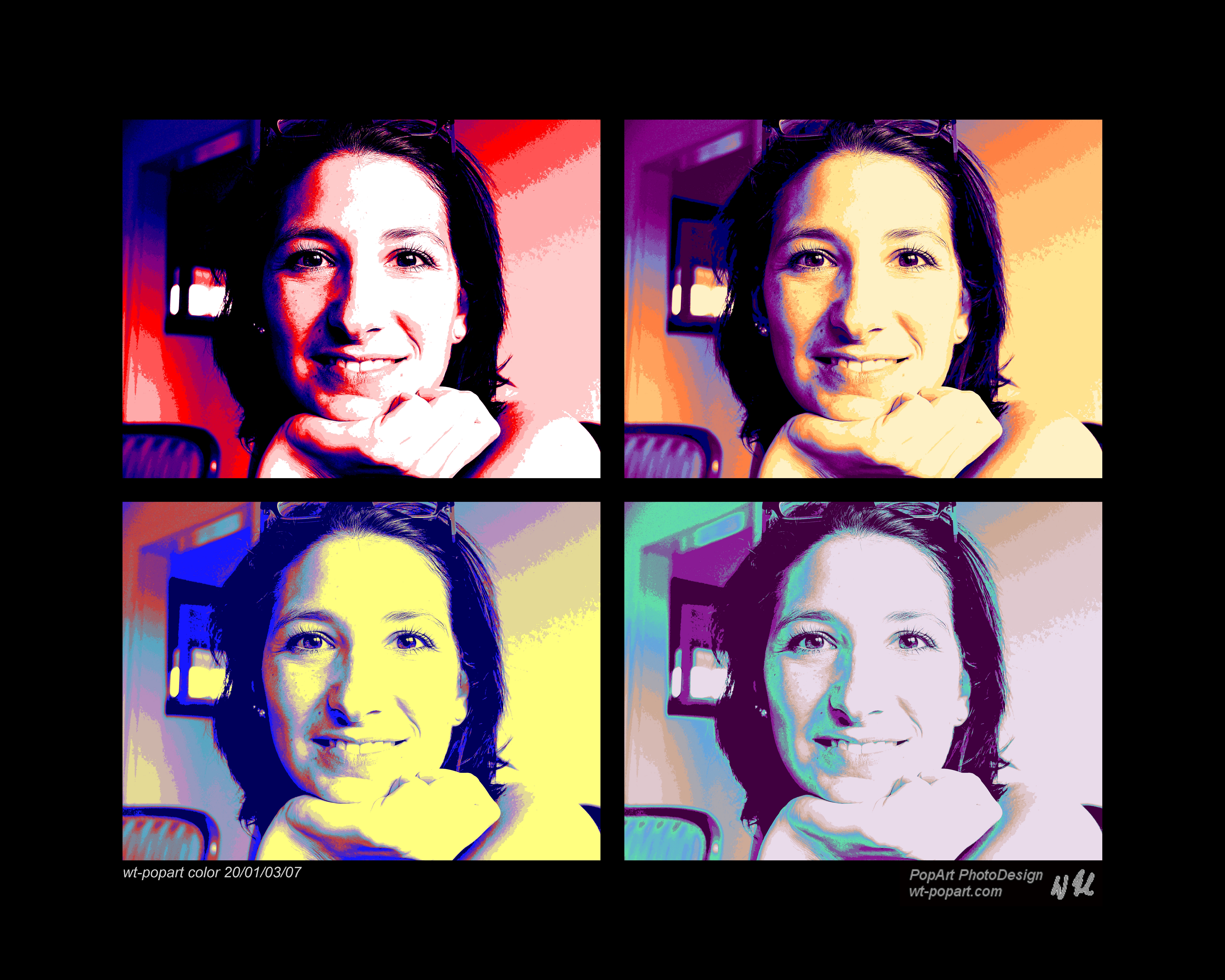 Pop Art Portrait 2x2 Bilder