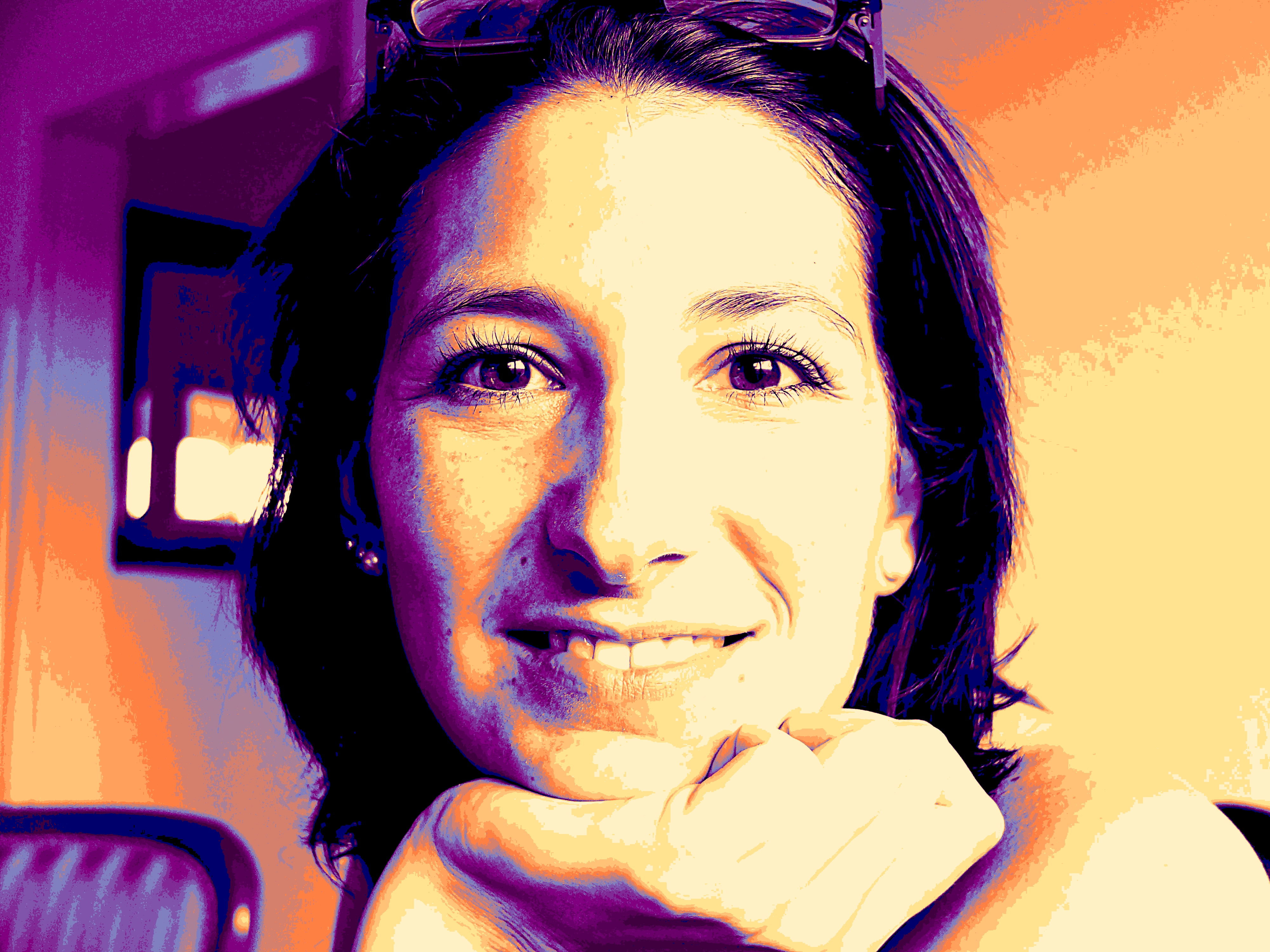 Pop Art Portrait einer jungen Frau.