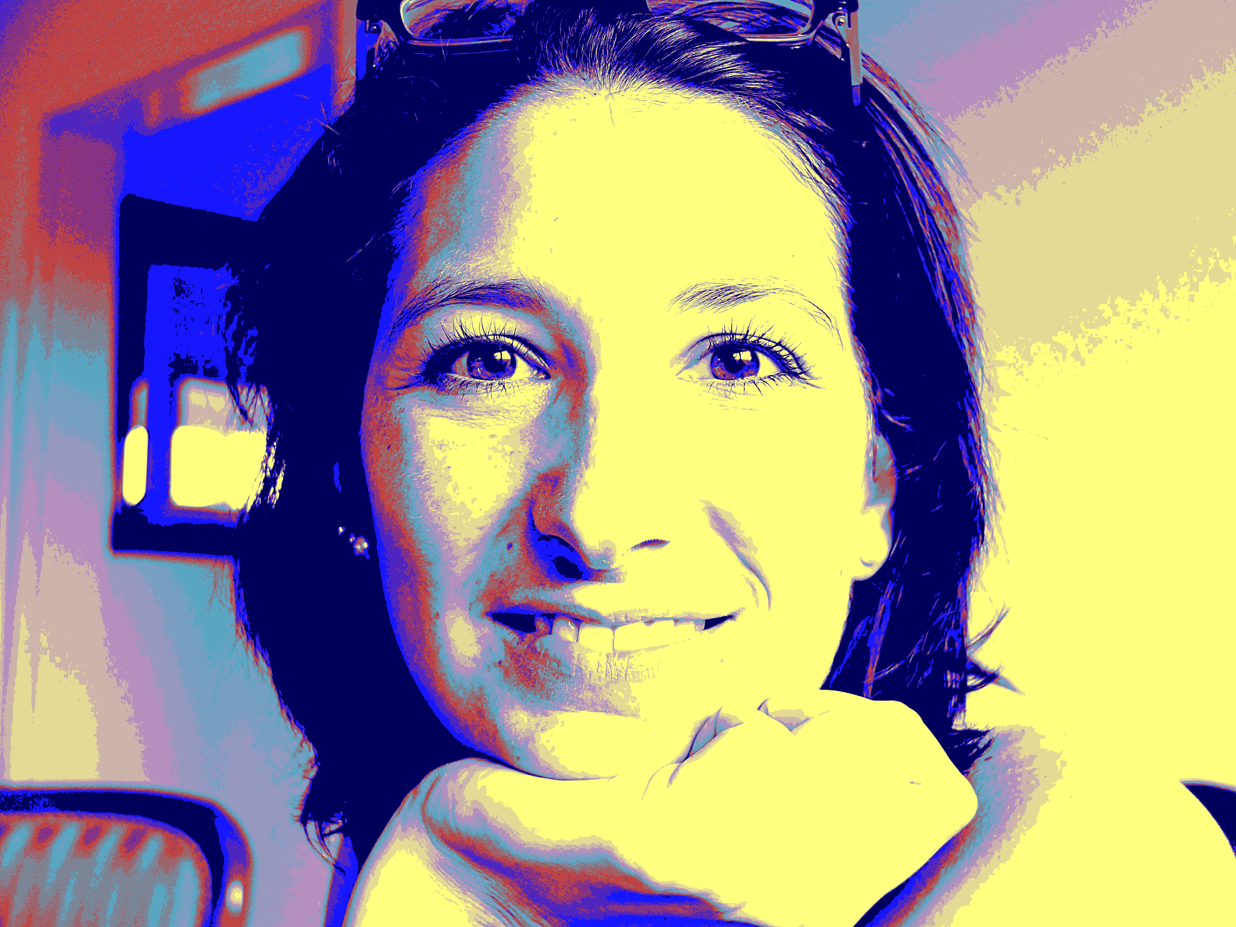 Pop Art Portrait einer jungen Frau.