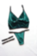 Velour Bralette, Velour Thong