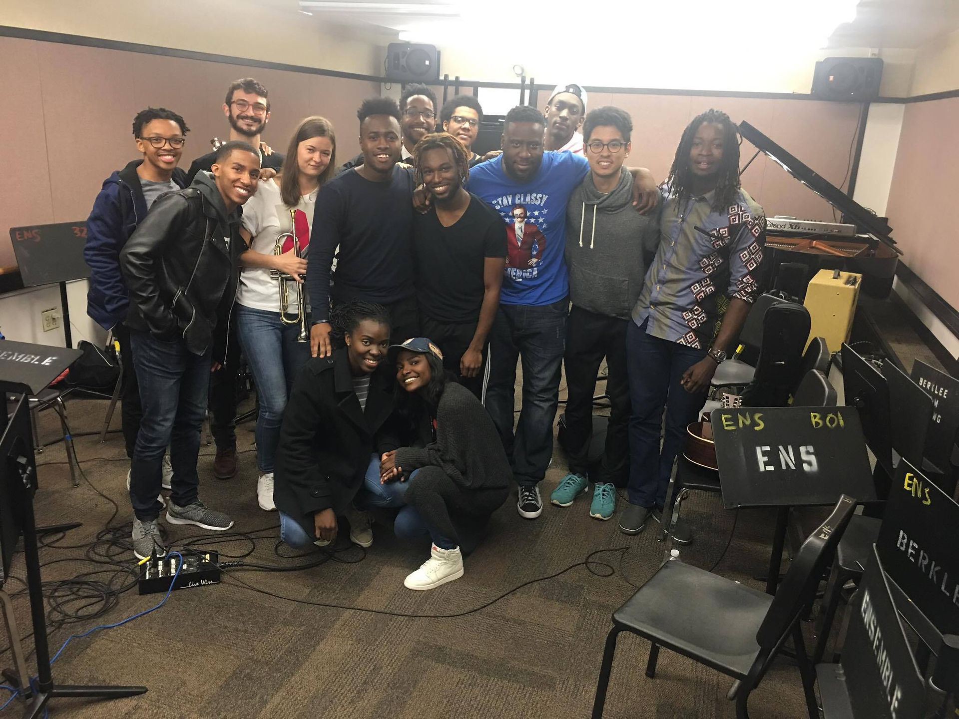 Robert Glasper visiting the JOanthan McReynolds Ensemble at Berklee