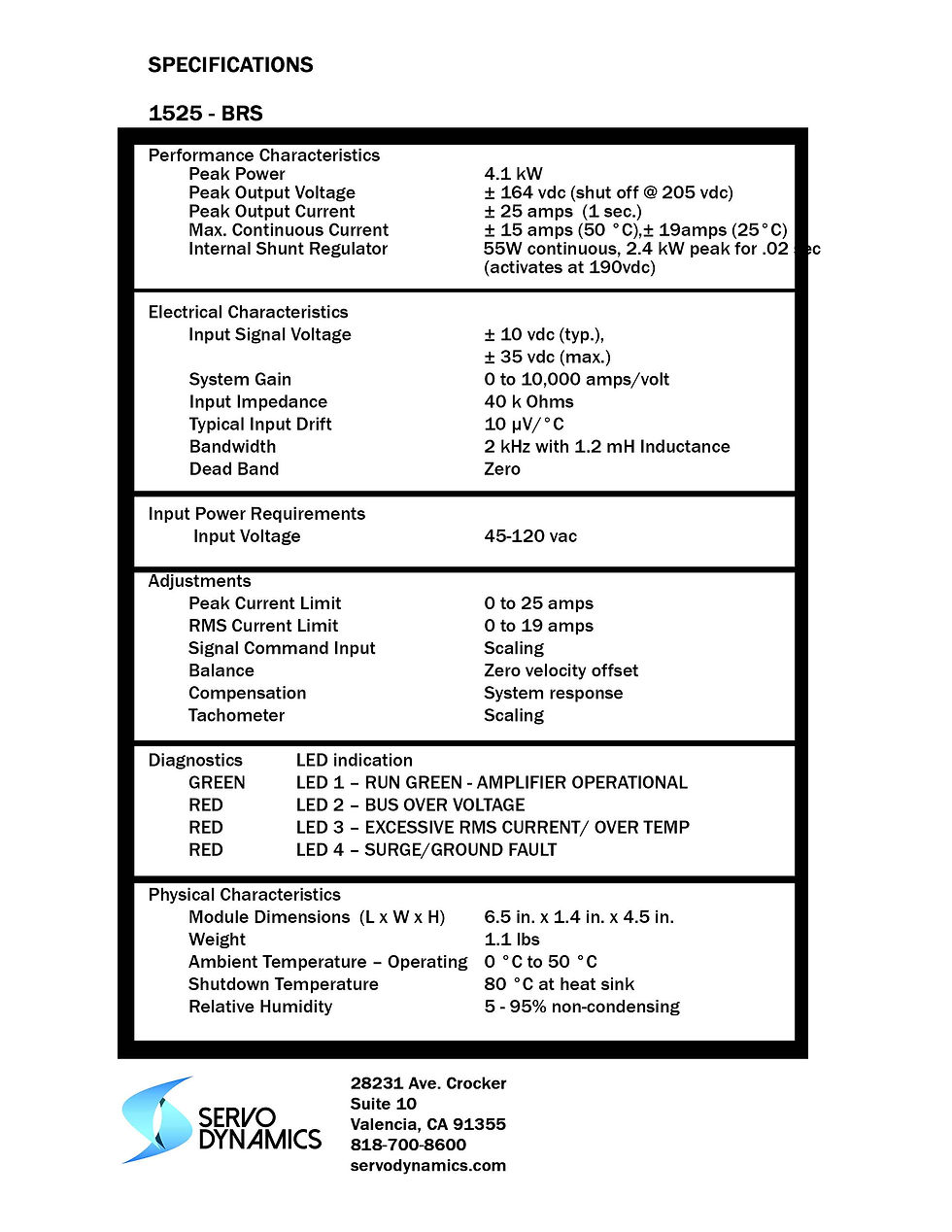 1525-BRS-Specifications