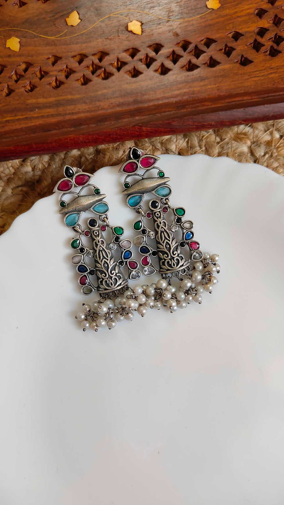 Thumbnail: Temple Hanging Earrings 