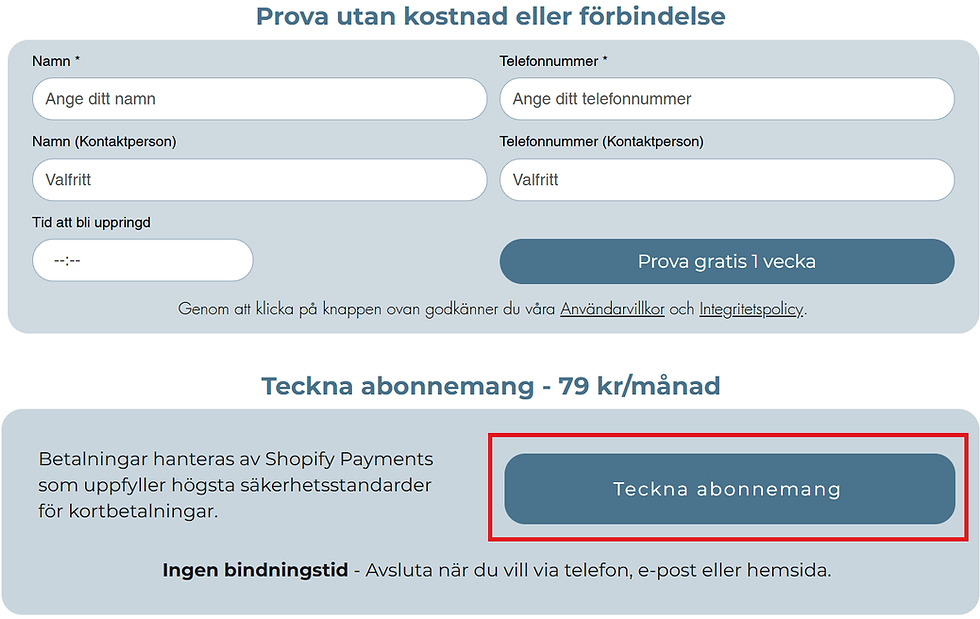 Hur du abonnerar på tjänsten