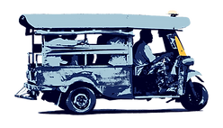 thai graphic designer image of thai tuk tuk