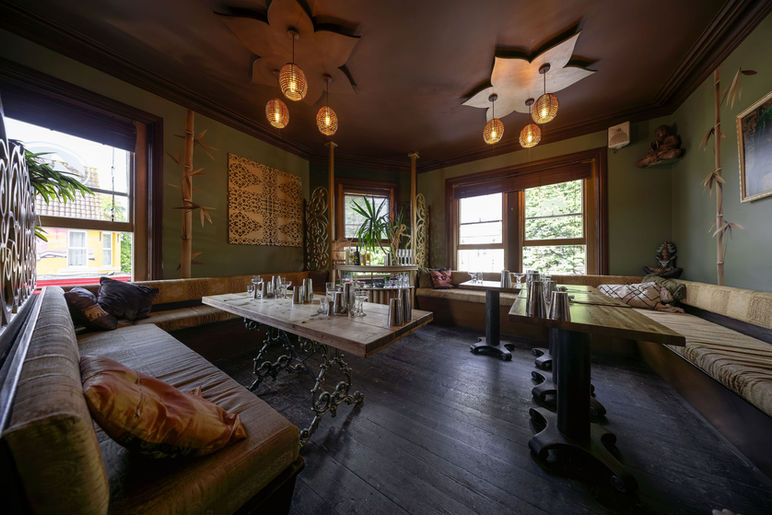 Private cocktail masterclass room setup at Mango Thai in Southampton