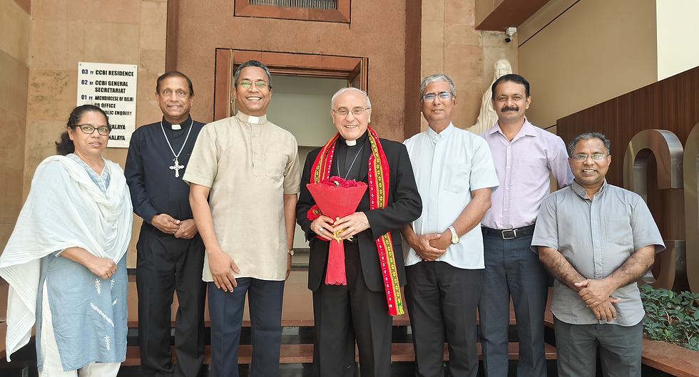 Apostolic Nuncio Pays Farewell Visit to CCBI General Secretariat, New Delhi