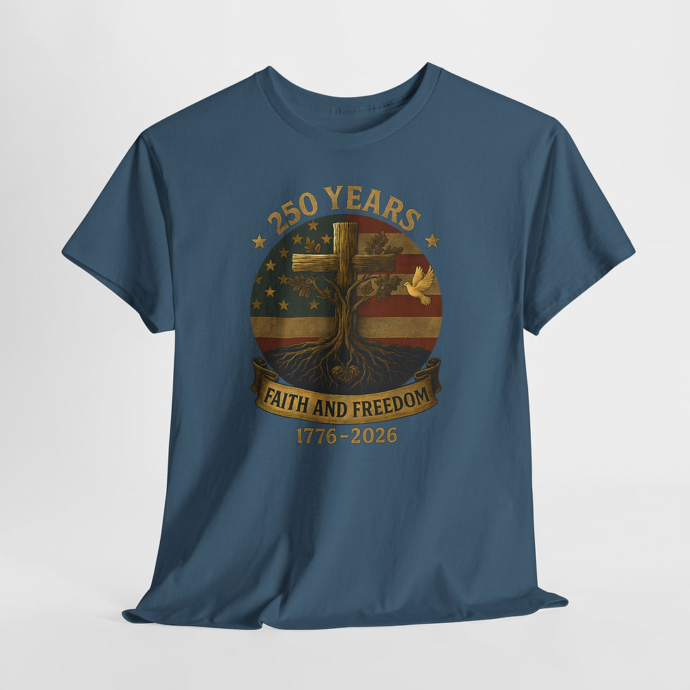 Thumbnail: 250 Years Faith & Freedom-1776–2026 Patriotic Christian Tee