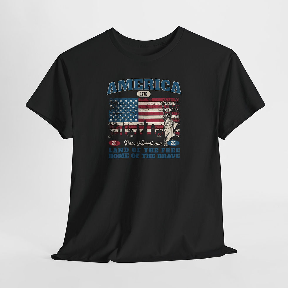 Thumbnail: America Flag Tee – "Land of the Free, Home of the Brave" Patriotic T-Shirt