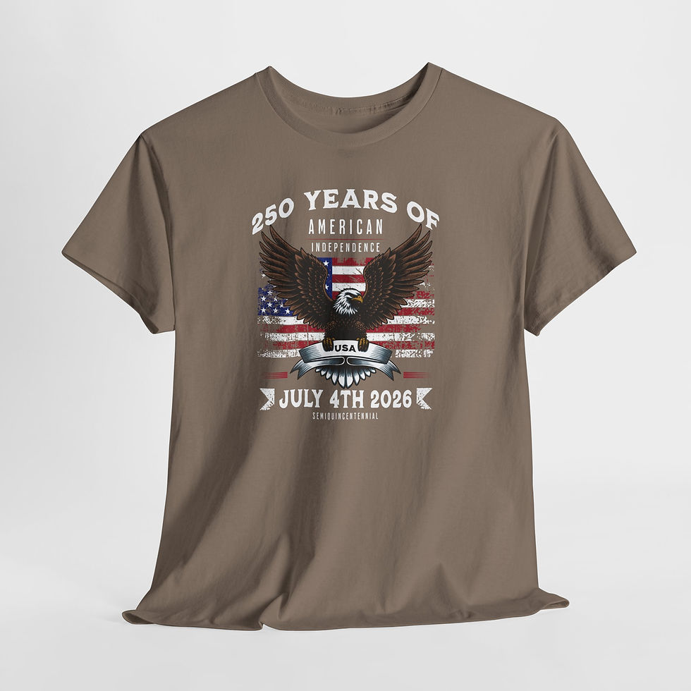 Thumbnail: July 4th 250 Years Eagle T-Shirt — American Independence 2026