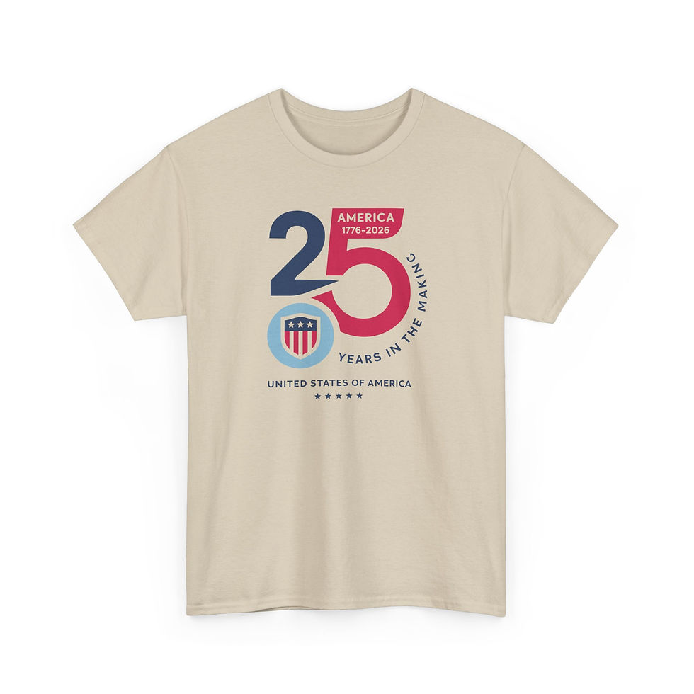 Thumbnail: 25th Anniversary America T-Shirt — "25 Years in the Making" Patriotic USA Tee