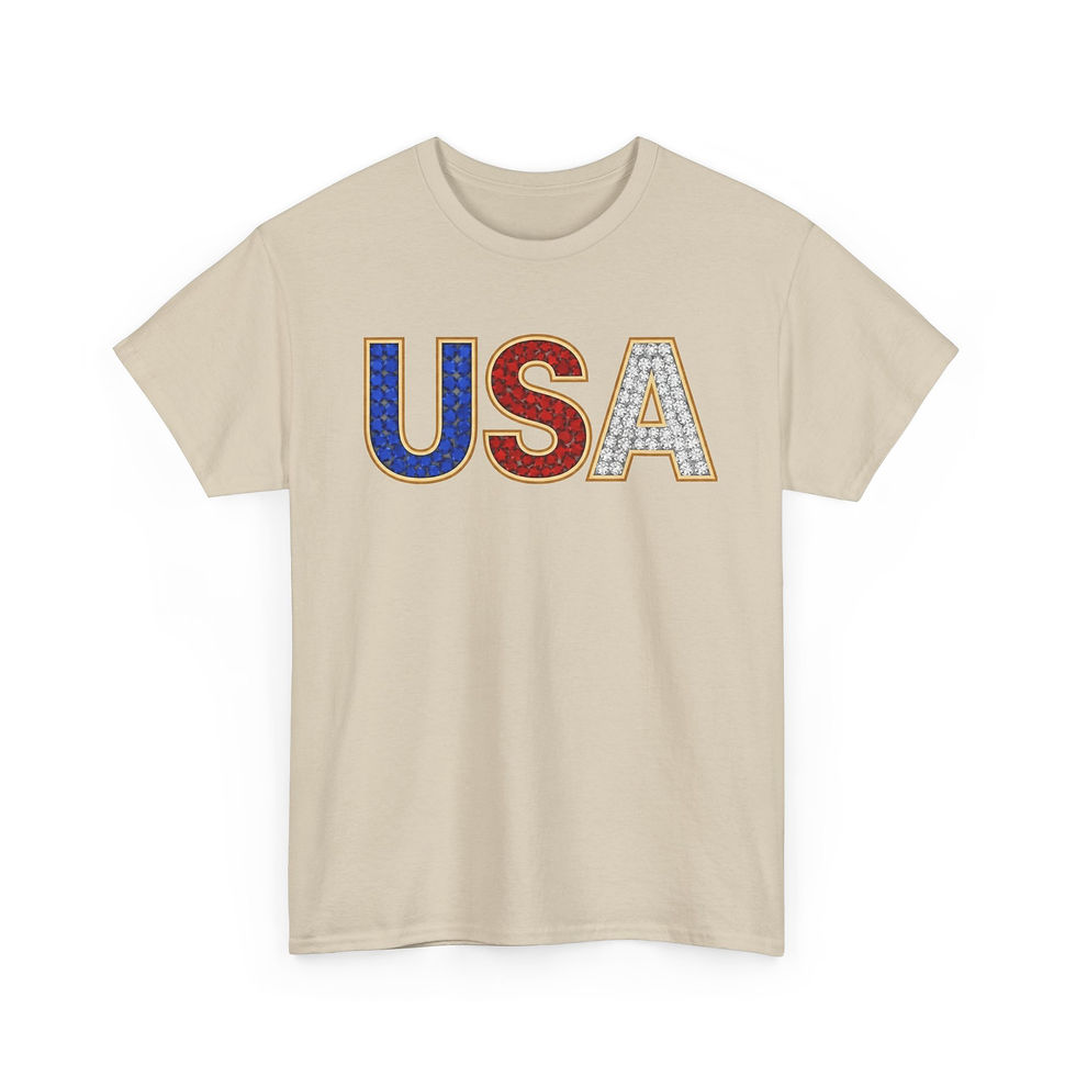 Thumbnail: USA Patriotic Tee — Red White Blue Americana Graphic T-Shirt for 4th of July