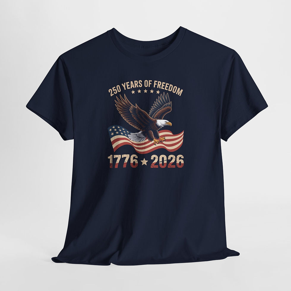 Thumbnail: 250 Years of Freedom 1776–2026" American Eagle Flag Independence Day Tee