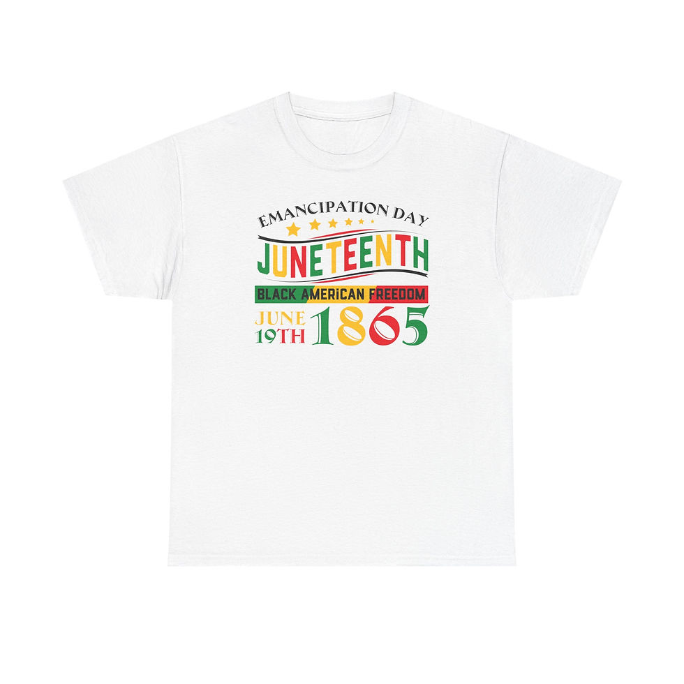 Thumbnail: Juneteenth Emancipation Day T-Shirt — Black American Freedom (June 19, 1865)