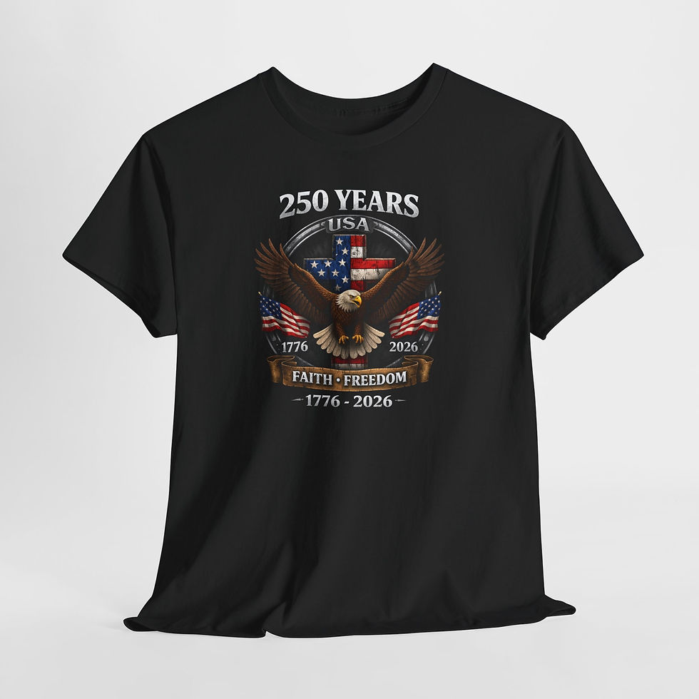 Thumbnail: 1776–2026 Patriotic Faith and Freedom Tee