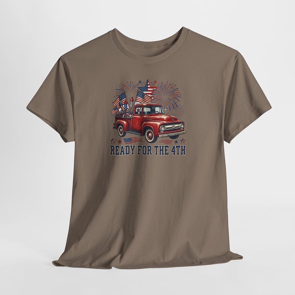 Thumbnail: Fourth of July Truck T-Shirt — "Ready for the 4th" Patriotic Fireworks Tee