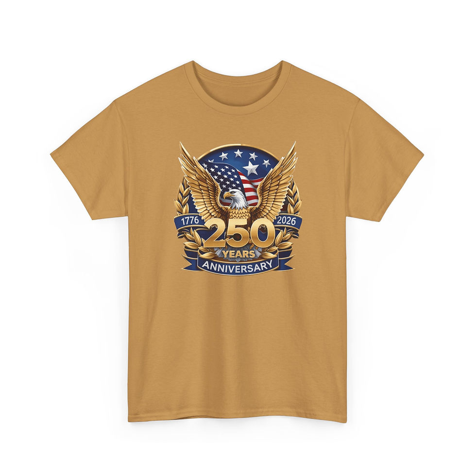 Thumbnail: 250th Anniversary Eagle Flag T-Shirt — 1776–2026 Patriotic Celebration Tee