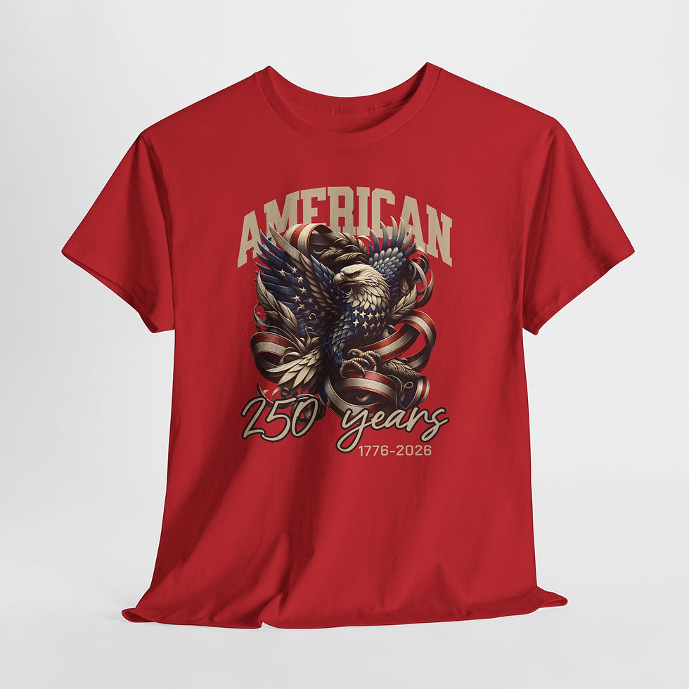 Thumbnail: American 250 Years Eagle T-Shirt — 1776–2026 Patriotic Independence Day Tee